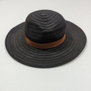 Madewell Black Packable Braided Straw Hat